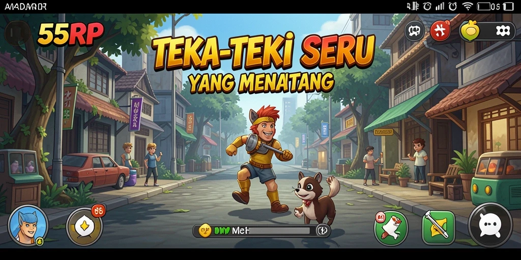 Tampilan screenshot 55RP yang menunjukkan gameplay Puzzle penuh tantangan.