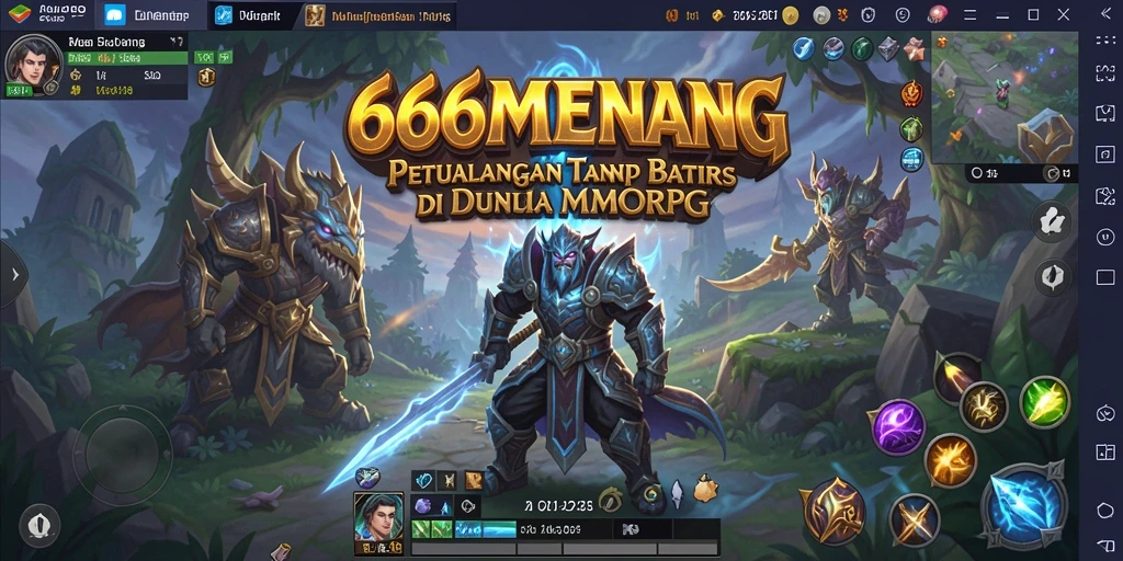 Screenshot gameplay 666MENANG yang menampilkan pertarungan seru di dunia MMORPG.