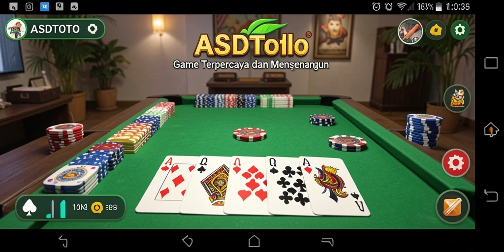 Screenshot gameplay ASDTOTO menampilkan keseruan bermain Gaple.