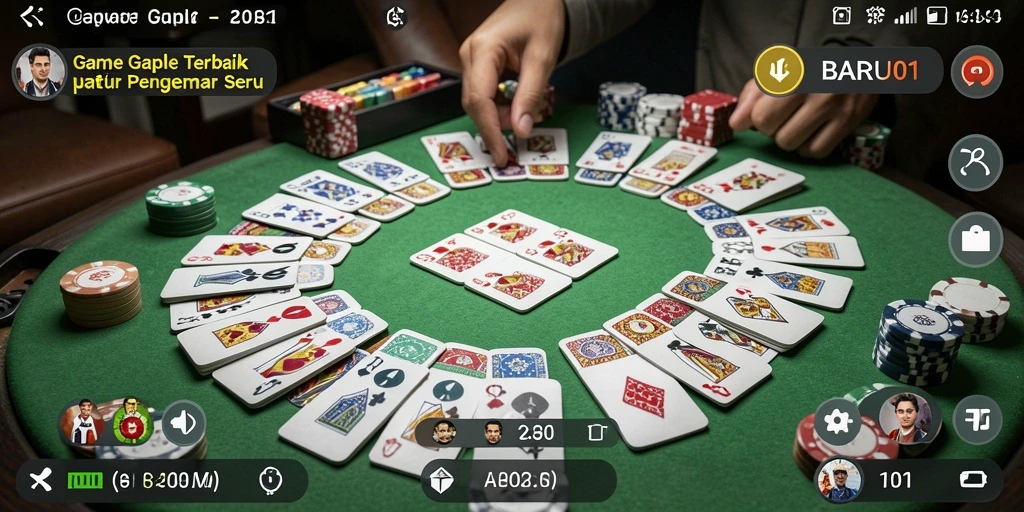 Screenshot BARU01 menampilkan gameplay Gaple yang seru dan kompetitif.