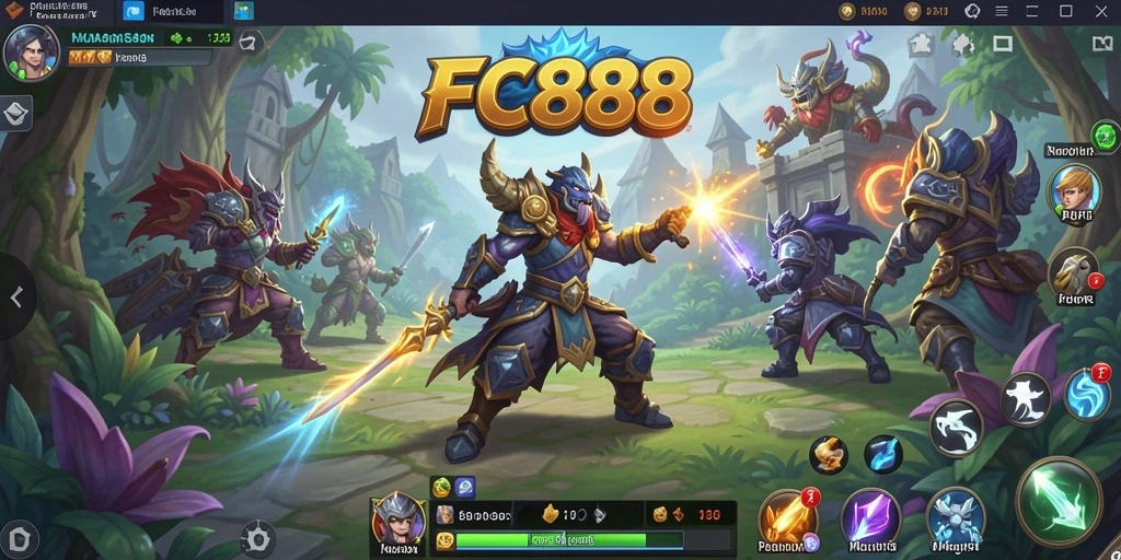 Tampilan gameplay mendebarkan dalam dunia MMORPG FC888.