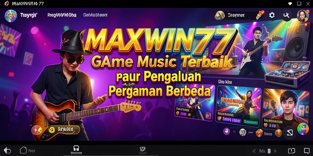 Tangkapan layar gameplay <strong>MAXWIN77</strong> menunjukkan interaksi seru dengan musik.