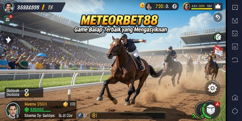 Tampilan menakjubkan dari gameplay balapan di METEORBET88.