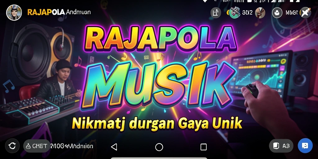 Tampilan aplikasi RAJAPOLA dengan gameplay musik yang seru.