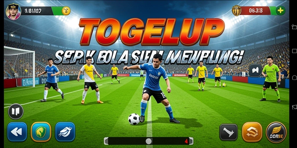 Tampilan gameplay seru di lapangan hijau TOGELUP.
