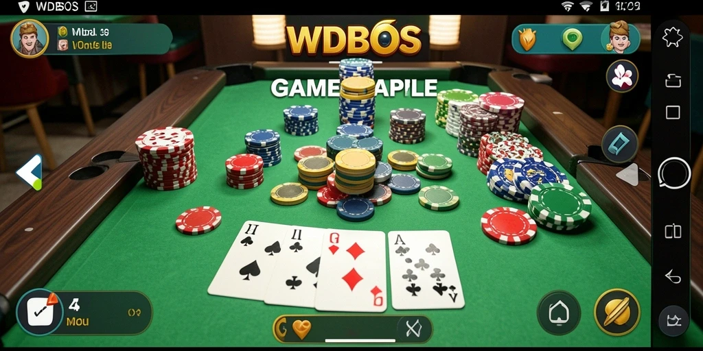 Tampilan gameplay WDBOS yang menarik saat bermain Gaple.