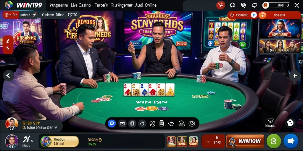 Tampilan menawan dari gameplay Live Casino di WIN199.